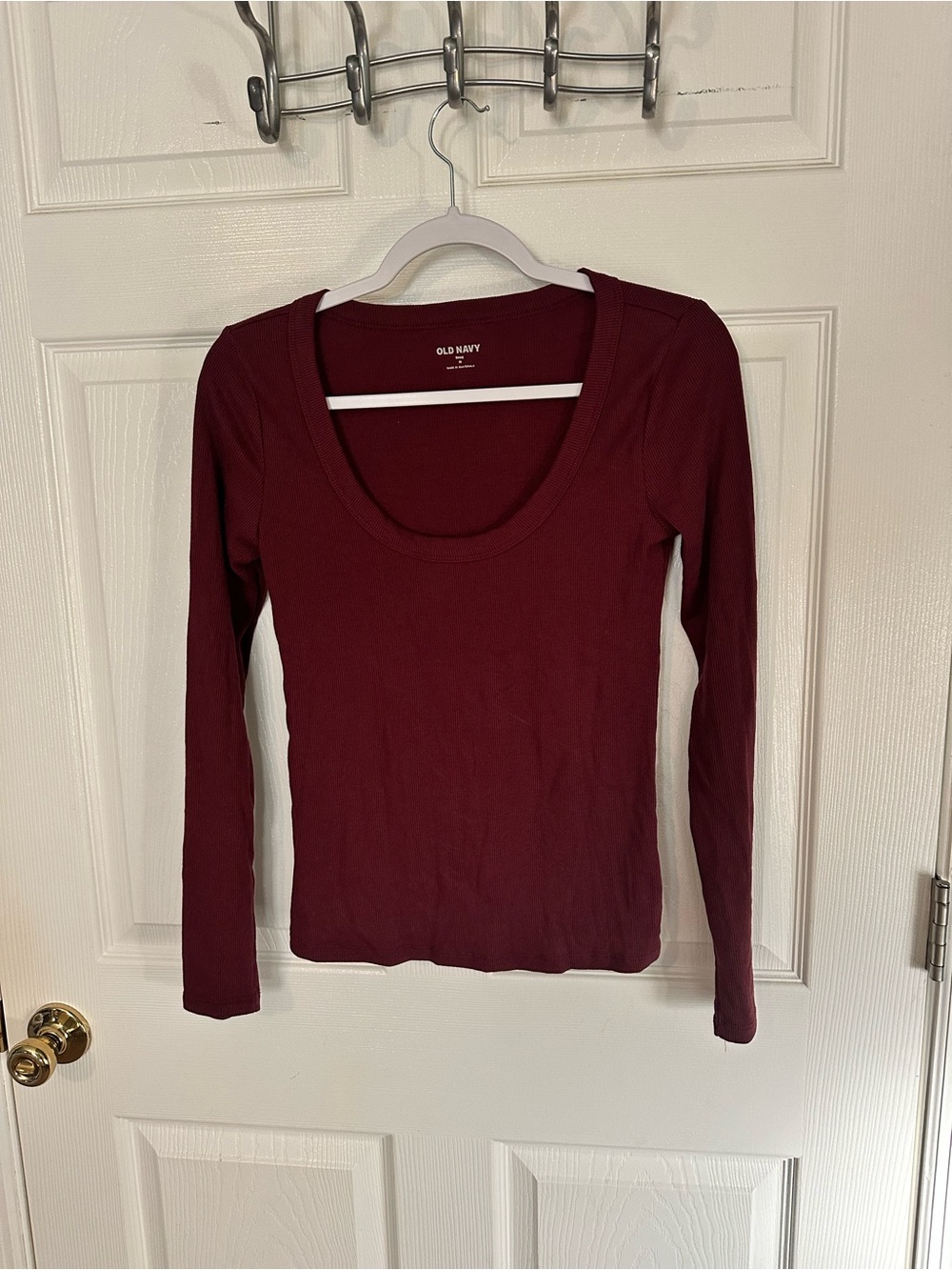 Old Navy Long-Sleeve Scoop Neck Top - Wine